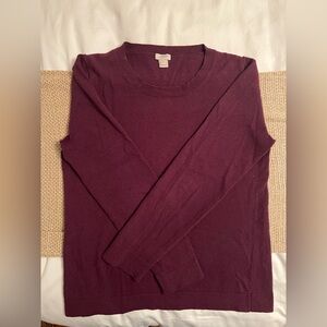 J. Crew Burgundy Knit Sweater